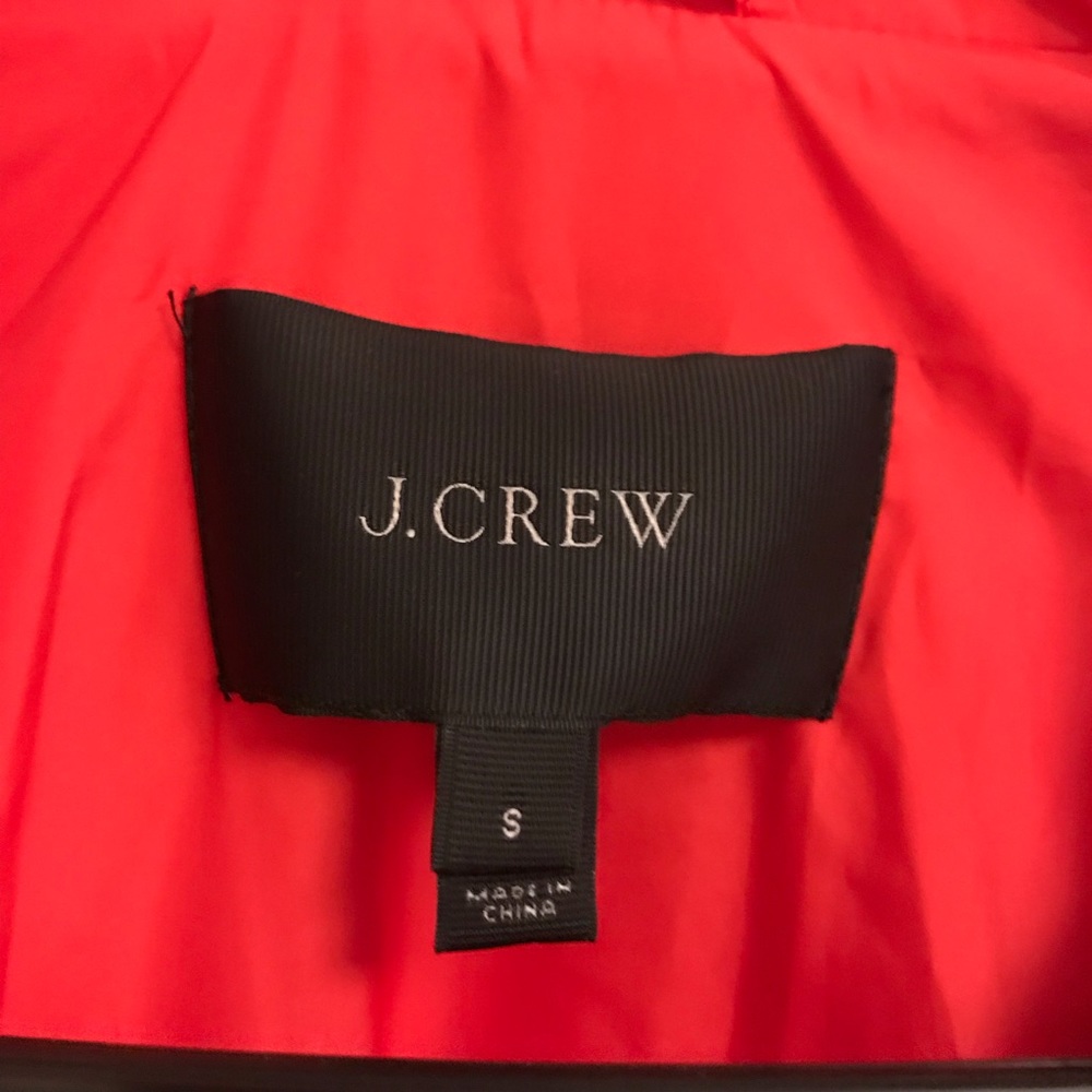 J. Crew Lightweight Red Puffer Jacket - image 2